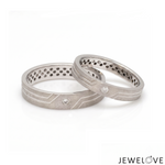 Load image into Gallery viewer, Platinum Love Bands with Diamonds JL PT 1455
