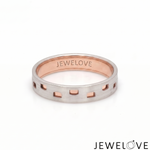Load image into Gallery viewer, Platinum Love Bands with Rose Gold Ring JL PT 1448
