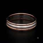 Load image into Gallery viewer, Milgrain Edge Platinum &amp; Rose Gold Couple Rings JL PT 636-A
