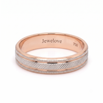 Load image into Gallery viewer, Milgrain Edge Platinum &amp; Rose Gold Couple Rings JL PT 636-A
