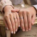 Load image into Gallery viewer, Platinum Rose Gold Love Bands Ring JL PT 1474
