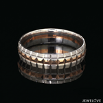Load image into Gallery viewer, Platinum Love Bands with Rose Gold Ring JL PT 1418
