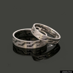 Load image into Gallery viewer, Platinum Love Bands with Brush Finish JL PT 1473
