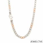 Load image into Gallery viewer, 4.5mm Platinum + 18k Rose Gold Chain for Men JL PT CH 1427
