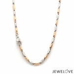 Load image into Gallery viewer, 3mm Platinum + Rose Gold Chain for Men JL PT CH 1431
