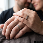 Load image into Gallery viewer, Platinum Love Bands with Rose Gold Ring JL PT 1408
