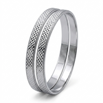 Load image into Gallery viewer, Platinum Bangle with Full Diamond Cut SJ PTB 307
