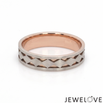 Load image into Gallery viewer, Platinum Love Bands with Rose Gold Ring JL PT 1453
