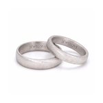 Load image into Gallery viewer, Textured Comfort Fit Platinum Love Bands JL PT 136
