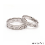 Load image into Gallery viewer, Platinum Love Bands with Brush Finish JL PT 1473
