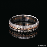 Load image into Gallery viewer, Platinum Love Bands with Rose Gold Ring JL PT 1418
