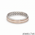 Load image into Gallery viewer, Platinum Love Bands with Rose Gold Ring JL PT 1445
