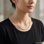 Load image into Gallery viewer, Platinum Chain with Diamond Cut Balls JL PT 748

