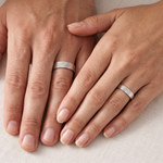 Load image into Gallery viewer, Platinum Love Bands with Diamond Cut JL PT 123
