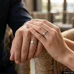 Load image into Gallery viewer, Platinum Love Bands with Brush Finish JL PT 1480
