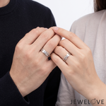 Load image into Gallery viewer, Platinum Love Bands with Rose Gold &amp; Diamonds JL PT 1461
