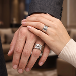 Load image into Gallery viewer, Platinum Love Bands with Rose Gold Ring JL PT 1413
