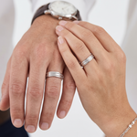 Load image into Gallery viewer, Hi-polish Rope style Platinum Love Bands JL PT 114
