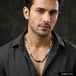 Load image into Gallery viewer, 3.25mm Platinum Chain with Black Ceramic for Men JL PT CH 1428
