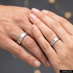 Load image into Gallery viewer, Platinum Love Bands with Brush Finish JL PT 1470
