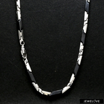 Load image into Gallery viewer, 3.25mm Platinum Chain with Black Ceramic for Men JL PT CH 1428
