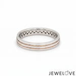 Load image into Gallery viewer, Platinum Love Bands with Rose Gold Ring JL PT 1445
