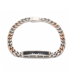 Load image into Gallery viewer, Men of Platinum | 8mm 18K Rose Gold with Black Ceramic Bracelet for Men JL PTB 1341
