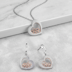 Load image into Gallery viewer, Rose Heart Pendant Set in Platinum &amp; Rose Gold Fusion JL PT P E 215
