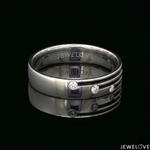 Load image into Gallery viewer, Platinum Love Bands Diamond Couple Rings with Black Enamel JL PT 1421
