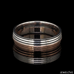 Load image into Gallery viewer, Platinum Love Bands with Rose Gold Ring JL PT 1420
