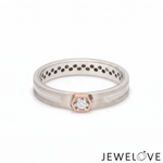 Load image into Gallery viewer, Platinum Rose Gold with Diamond Love Bands JL PT 1463
