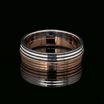 Load image into Gallery viewer, Platinum Love Bands with Rose Gold Ring JL PT 1420

