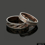 Load image into Gallery viewer, Platinum Rose Gold Love Bands Ring JL PT 1474
