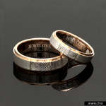 Load image into Gallery viewer, Platinum Love Bands with Rose Gold Ring JL PT 1408
