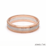 Load image into Gallery viewer, Milgrain Edge Platinum &amp; Rose Gold Couple Rings JL PT 636-A
