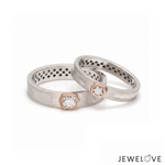 Load image into Gallery viewer, Platinum Rose Gold with Diamond Love Bands JL PT 1463

