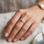 Load image into Gallery viewer, Tiny Heart Shape Platinum Rose Gold Fusion Ring for Women JL PT 628

