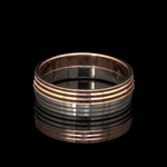Load image into Gallery viewer, Platinum Love Bands with Rose Gold Ring JL PT 1420

