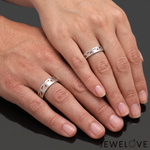 Load image into Gallery viewer, Platinum Love Bands with Rose Gold Ring JL PT 1447
