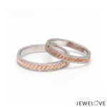 Load image into Gallery viewer, Platinum Rose Gold Love Bands Ring JL PT 1456
