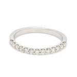 Load image into Gallery viewer, Half Eternity Platinum Ring with U-cut Pave Setting JL PT 916   Jewelove.US
