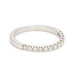 Load image into Gallery viewer, Half Eternity Platinum Ring with U-cut Pave Setting JL PT 916   Jewelove.US

