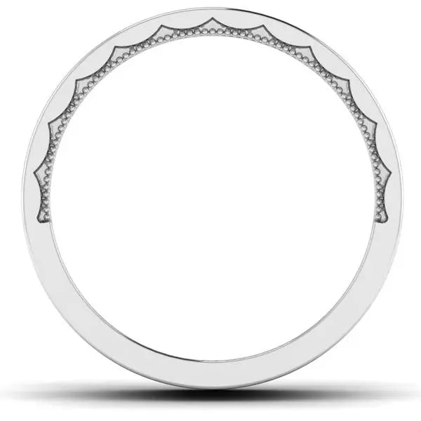 Half Eternity Platinum Wedding Band with Diamonds Ring JL PT 6747   Jewelove.US