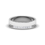 Load image into Gallery viewer, Half Eternity Platinum Wedding Band with Diamonds Ring JL PT 6747   Jewelove.US
