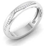Load image into Gallery viewer, Half Eternity Platinum Wedding Band with Diamonds Ring JL PT 6768   Jewelove.US
