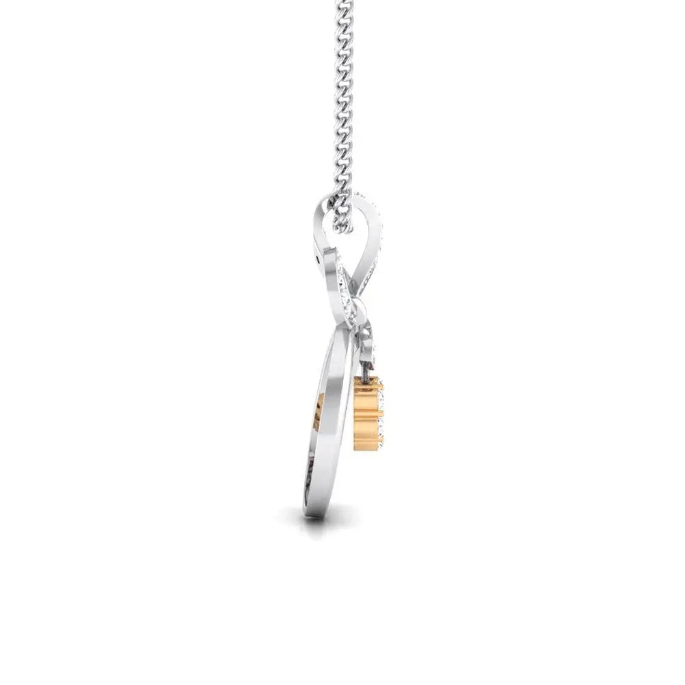 Hanging Fruit Platinum Pendant with Diamonds in Pressure Setting in Rose Gold JL PT P 8074   Jewelove.US