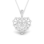 Load image into Gallery viewer, Heart Mesh Platinum Pendant with Diamonds JL PT P 8219   Jewelove.US

