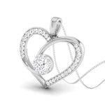 Load image into Gallery viewer, Heart Platinum Pendant with Diamonds JL PT P 8220   Jewelove.US
