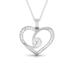 Load image into Gallery viewer, Heart Platinum Pendant with Diamonds JL PT P 8220   Jewelove.US
