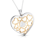 Load image into Gallery viewer, Heart of Hearts Rose Gold &amp; Platinum Pendant with Diamonds JL PT P 8105   Jewelove.US
